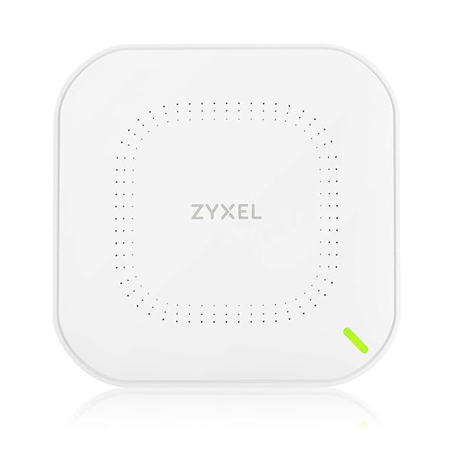 Disque de point d’accès ZYXEL NWA50AXPRO blanc fixé au plafond