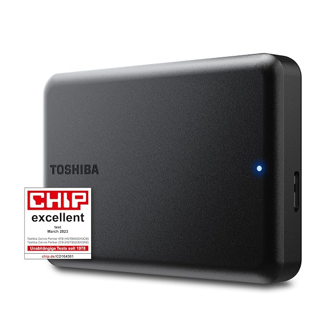 Disque dur externe nomade Toshiba Canvio Partner de 4 TB au format 2,5 pouces