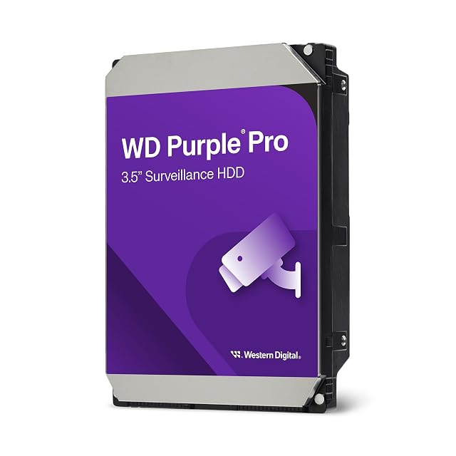 Disque dur interne WD Purple Pro de 8 TB au format 3,5 pouces avec un connecteur SATA