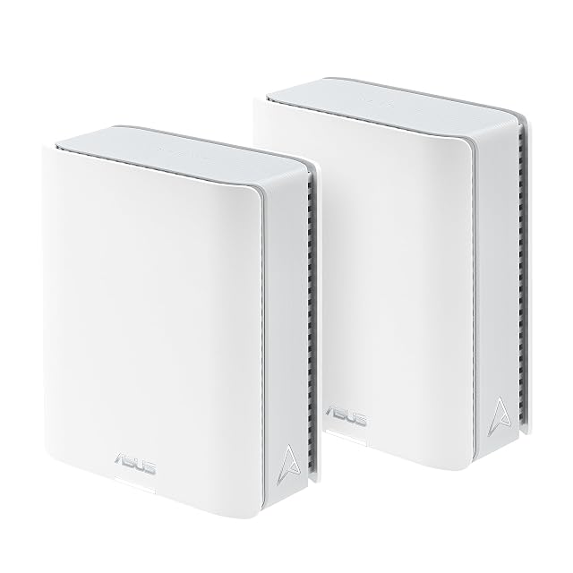Paire d’unités maillées ASUS ZenWiFi BT8 Wi-Fi 7, hautes et blanches