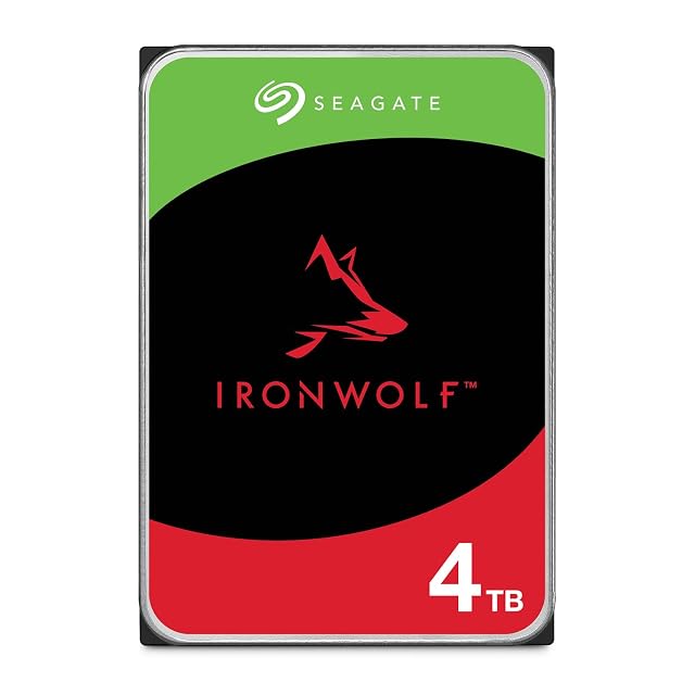 Disque dur NAS Seagate IronWolf de 4 TB au format 3,5 pouces avec un connecteur SATA