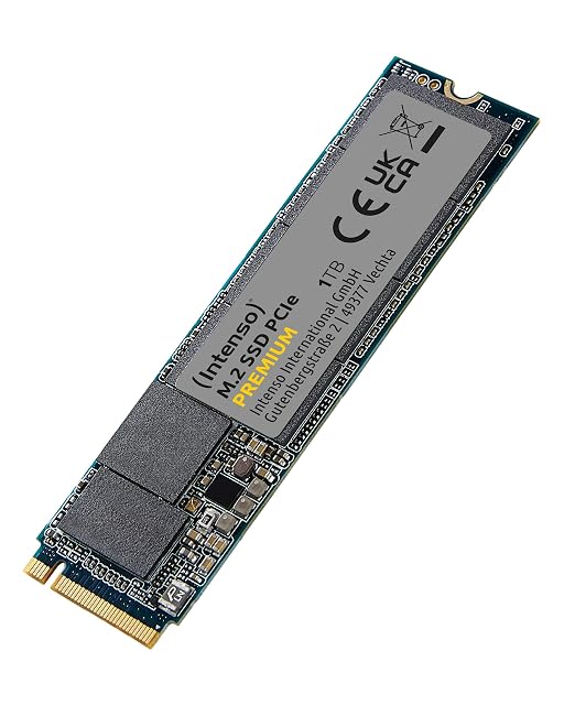 Disque NVMe Intenso M.2 SSD PCIe Premium de 1 TB dans la longueur 2280