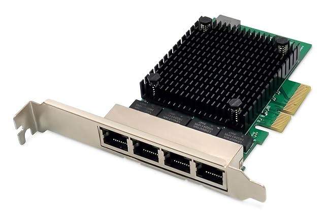 Carte réseau serveur PCIe DIGITUS DN-10136 à quatre ports Ethernet 2,5 gigabits