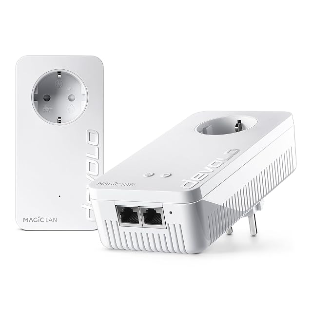 Kit de démarrage devolo Magic 2 WiFi next avec deux adaptateurs CPL sans fil et un adaptateur filaire