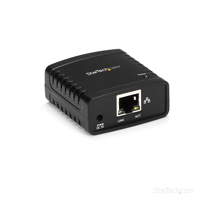 Serveur d’impression USB StarTech PM1115U2 à un port avec une prise Ethernet