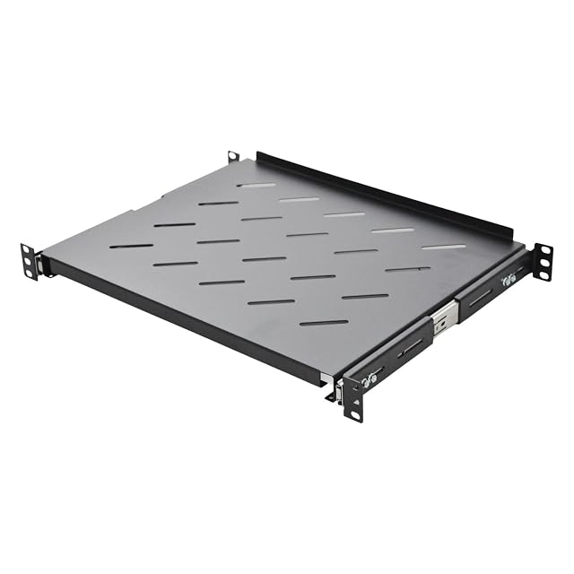 Tablette de rack extractible 19 pouces 1U Koscom Connect noire et perforée