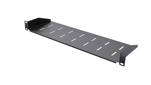 Tablette de rack 19 pouces 1U Stalflex noire et perforée