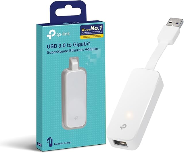 Adaptateur Ethernet gigabit TP-Link UE300 USB 3.0 avec une fiche métallique repliable