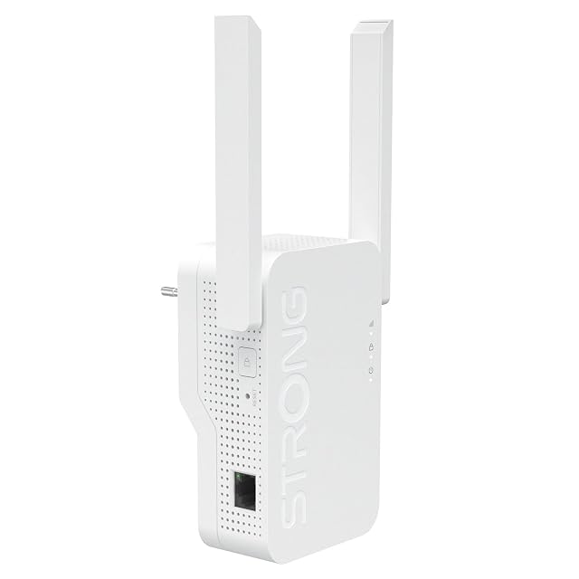 Répéteur Wi-Fi 6 bibande STRONG blanc avec deux antennes externes orientables