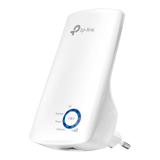 Petit répéteur à brancher TP-Link TL-WA850RE blanc avec une rangée de voyants de signal